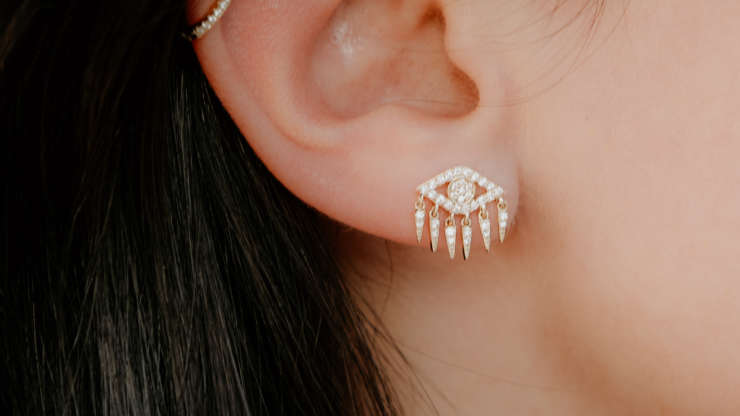 Sydney Evans Charm Diamond Earrings